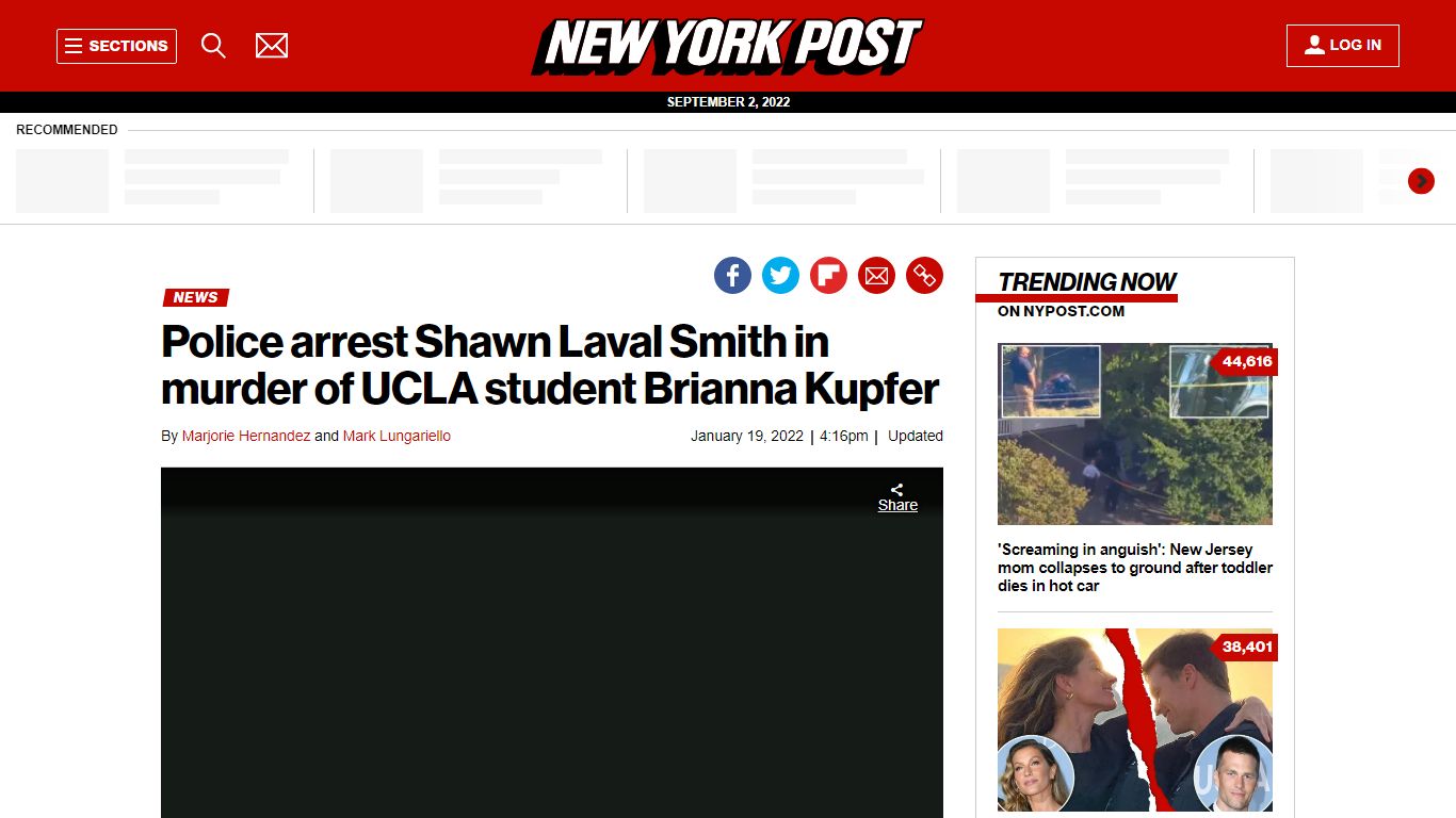 Police arrest suspect in murder of UCLA student Brianna Kupfer